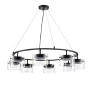 8232/8 COMFI LN26 230 черный/прозрачный, металл/стекло Светильник подвесной LED GX70 8*10W 220V NATALINA
