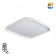 7750/72L MITRA LED SN 544 Светильник металл/PMMA/белый LED 72Вт 3000-6000К 396х396 IP20 пульт ДУ BETA