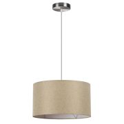 8250/2 MODERNI LN26 527  никель/бежевый, металл/текстиль Подвес Е27 2*60W 220V NIKKI