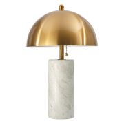 7088/2T MIDCENT ODL25 183 Настольный светильник с выкл. Бронзовый/металл/ белый мрамор IP20 2*LED E14 7W 220V RUFINA