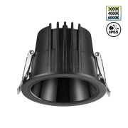 359425 SPOT NT24 438 черный Светильник встраиваемый с переключателем цв. температуры IP65 LED 10W 170-265V 3000К4000К6000К LANG