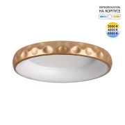 7771/56L AVRA LED SN 566 Светильник металл/белый/золотой LED 56Вт 3000/4000/6000K D500 IP43 ССТ LACUNA