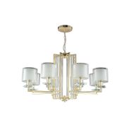 Crystal Lux Люстра Crystal Lux NICOLAS SP-PL8 GOLD/WHITE