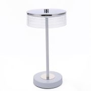 8252/1TL LEDIO LN26 531 серебро/белый/прозрачный, металл/акрил Настольная лампа LED 7W 4000К 220V SATIANA