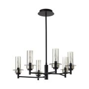 6555/6C CLASSI LN26 099 черный/дымчатый/металл/стекло Люстра потолочная E14 6*40W 220V MADONNA