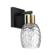 6562/1W MODERNI LN26 197 черный, золотой/прозрачный/металл/стекло Бра E27 1*40W 220V ICE
