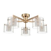 6587/5C MODERNI LN26 133 золото/прозрачный, металл/стекло Люстра потолочная E14 5*40W 220V VERDI