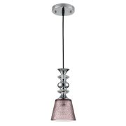 8048/1A SUSPENTIONI LN26 392 хром/розовый металл/стекло Подвесной светильник E27 1*60W 220V MANOLA