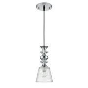 8049/1A SUSPENTIONI LN26 392 хром/прозрачный металл/стекло Подвесной светильник E27 1*60W 220V MANOLA