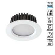 357907 SPOT NT19 492 белый Встраиваемый светильник IP44 LED 4000K 10W 100-265V DRUM