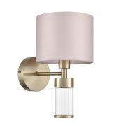 8109/1W MODERNI LN26 179 латунь титаниум/бежевый, металл/текстиль/стекло Бра E14 40W 220V DAMONA