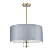 8108/5C MODERNI LN26 182 латунь титаниум/серый, металл/текстиль/стекло Люстра потолочная E14 5*40W 220V DAMONA