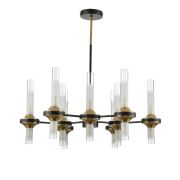 8112/18 NEOCLASSI LN26 096 черный/бронза/прозрачный, металл/стекло Люстра потолочная G9 18*30W 220V TAMARESA