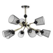 8191/9C COUNTY LN26 306 черный/античная бронза/черный металл Люстра потолочная Е27 9*60W 220V ABRIS