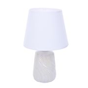 8212/1T CLASSI LN26 475 белый жемчужный/белый, керамика/текстиль Настольная лампа Е27 1*60W 220V SINNA