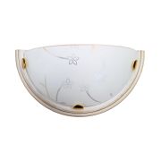 0107 GL-WOOD SN 000 Бра стекло/белое/кремовый E27 1*100Вт 360х180 LUARO WOOD