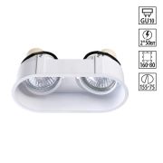 370564 SPOT NT19 516 белый Встраиваемый светильник IP20 GU10 2*50W 220-240V CLOUD