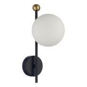 6581/1W MODERNI LN26 174 черный, золотой/белый металл  /стекло Настенный светильник E14 1*40W 220V MELODY